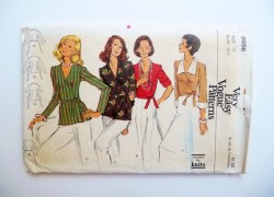 8656 SO EZ VOGUE CLOSE FIT WRAP TIE  BLOUSE LENGTHS PATTERN 14